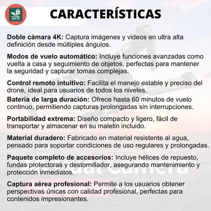 NUEVO DRONE W8 PRO MAX 2025 CON INTELIGENCIA ARTIFICIAL + ESTUCHE DE REGALO